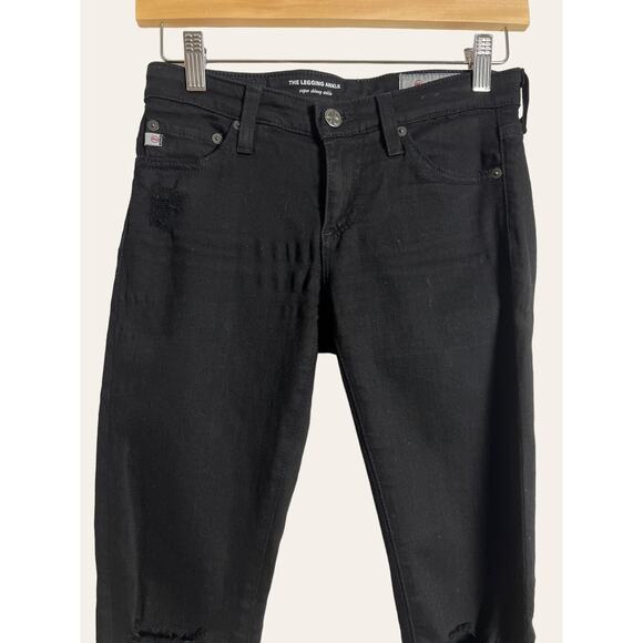 AG Adriano Goldschmied Black Super Skinny Ankle Jeans Size 25 - Picture 4 of 8